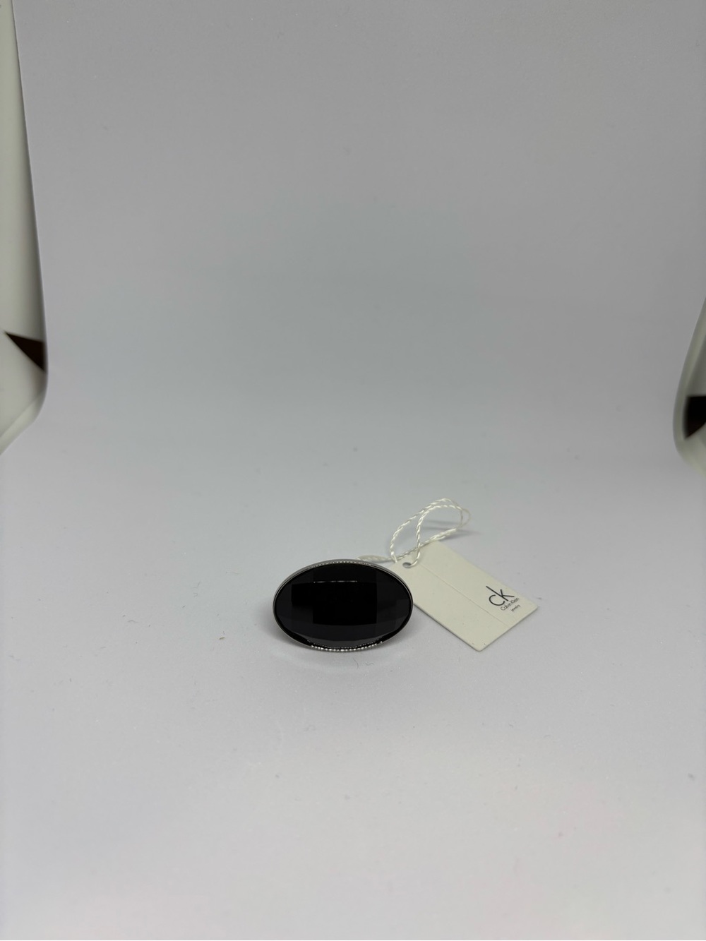 Calvin Klein Black Oval ring NWT
